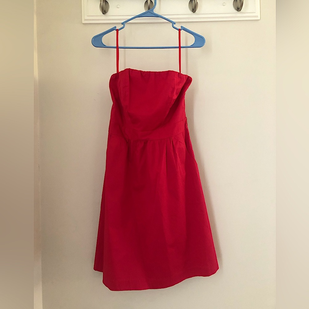 Red A line formal dress